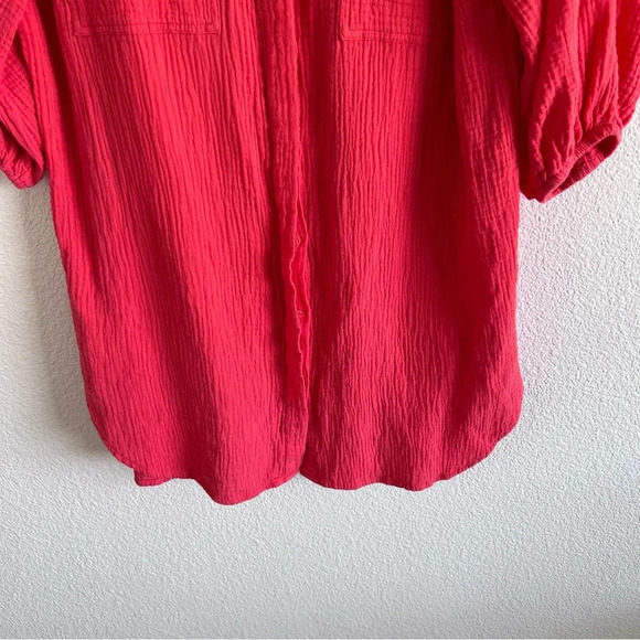 Young, Fabulous and Broke Cotton Gauze Button Down Blouse - Picture 3 of 13